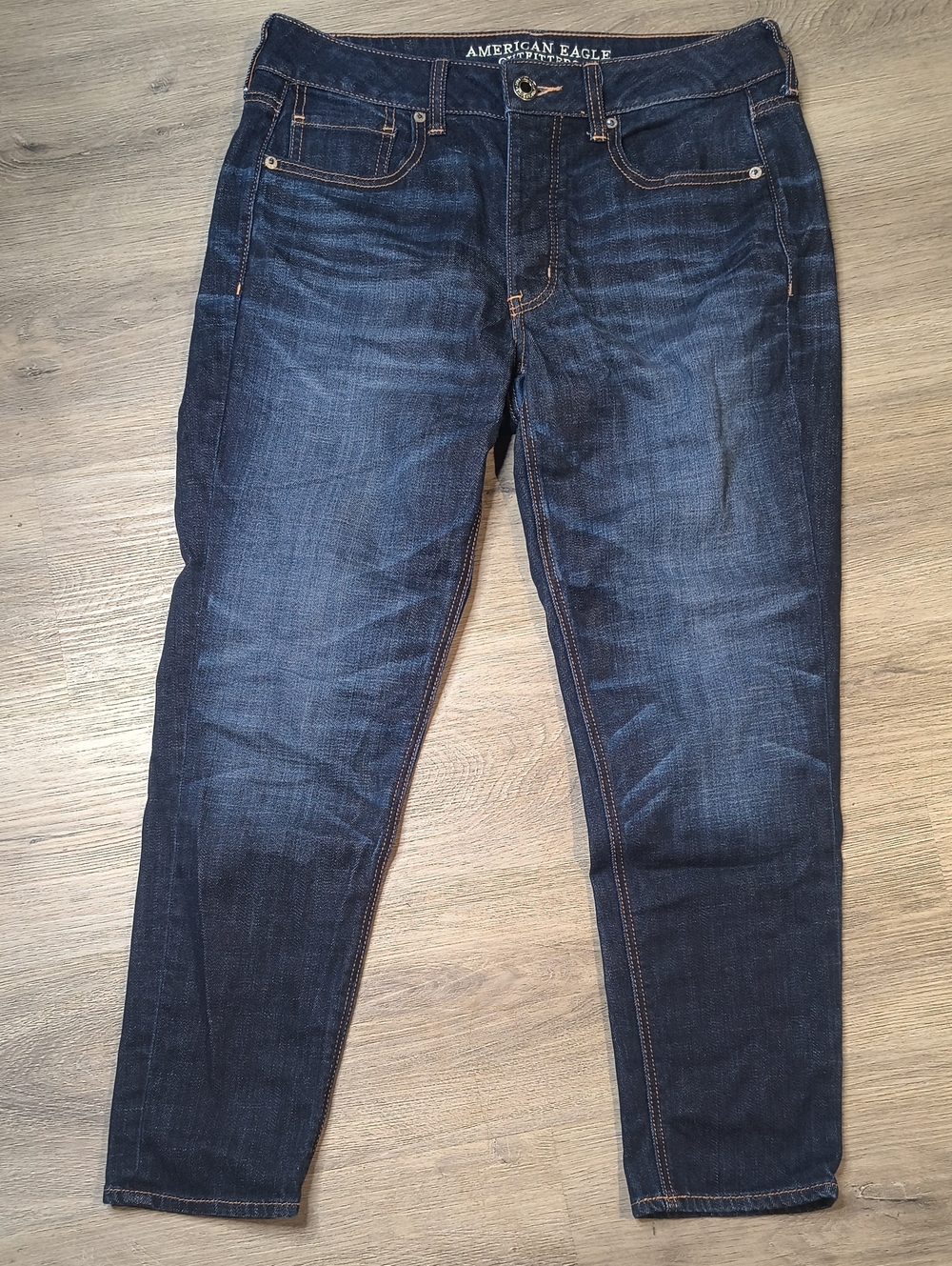 S1211 Tomgirl Stretch Relaxed Fit w/26" Inseam American Eagle Size 6 Jeans